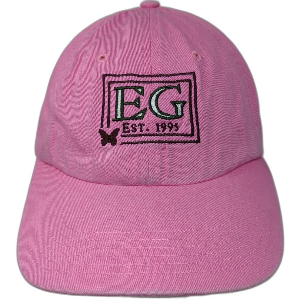 Richardson Baseball Cap Pink One Size EG EST 1995 Butterfly Hat Slideback Cotton